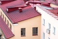 New red metal tiled roof