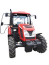 New red powerful tractor isolated over white Royalty Free Stock Photo