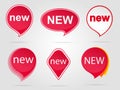 New red sticker set Royalty Free Stock Photo