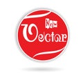 New red vector name logo