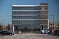 New regional bank office of the Rabobank along the spoorzone in Gouda the Netherlands. Royalty Free Stock Photo