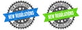 new regulations band sign. new regulations grunge stamp set Royalty Free Stock Photo