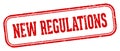 new regulations stamp. new regulations rectangular stamp on white background Royalty Free Stock Photo