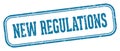 new regulations stamp. new regulations rectangular stamp on white background Royalty Free Stock Photo
