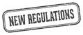 new regulations stamp. new regulations rectangular stamp on white background Royalty Free Stock Photo
