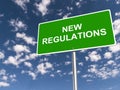New regulations traffic sign Royalty Free Stock Photo