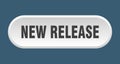 new release button. rounded sign on white background Royalty Free Stock Photo