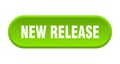 new release button. rounded sign on white background Royalty Free Stock Photo