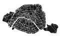 New and relevant detailed map of Paris