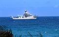 New research ship off the coast by Singer Island, Florida Royalty Free Stock Photo