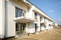 New residential building with facade and balconies - Construction work near completion