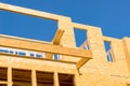 New residential building under construction on blue sky background Royalty Free Stock Photo