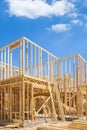 New residential construction home framing Royalty Free Stock Photo