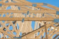 New residential construction home framing Royalty Free Stock Photo