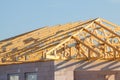 New residential construction home framing Royalty Free Stock Photo