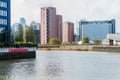 London City Island modern development beside the Bow Creek in London Royalty Free Stock Photo