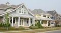 Beautiful New Houses Homes Exterior Front Street Elevation Royalty Free Stock Photo