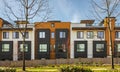 New residential townhouses. Modern apartment buildings in Canada. Modern complex of apartment buildings Royalty Free Stock Photo