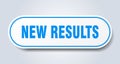 new results sign. rounded isolated button. white sticker Royalty Free Stock Photo