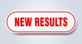 new results sign. rounded isolated button. white sticker Royalty Free Stock Photo
