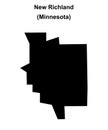 New Richland outline map Royalty Free Stock Photo