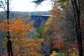 New river gorge bridge in west virginia sorrounded by fall colors Royalty Free Stock Photo