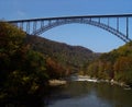 New River Gorge Bridge, WV on Fall Day Royalty Free Stock Photo