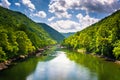 The New River, seen from Fayette Station Road, at the New River Royalty Free Stock Photo