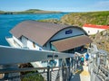 The RNLI lifeboat station at St Justinians, Wales