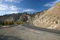 New road and afforestation of old quarry Royalty Free Stock Photo
