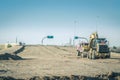 New road highway under construction Royalty Free Stock Photo