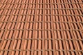 New roof with ceramic tiles closeup Royalty Free Stock Photo