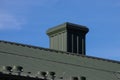 New roofing construction with attic skylights, rain gutter system, roof windows and roof protection from snow board Royalty Free Stock Photo