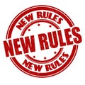 New rules grunge rubber stamp Royalty Free Stock Photo