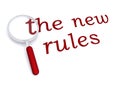 The new rules with magnifiying glass Royalty Free Stock Photo