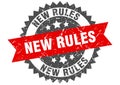 New rules stamp. new rules grunge round sign.