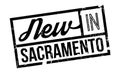 New In Sacramento rubber stamp