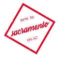 New In Sacramento rubber stamp