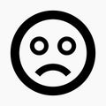 New sad smiley icon Royalty Free Stock Photo