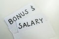 New salary and annual bonus after job performance evaluation