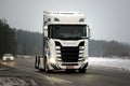 New Scania S500 Truck Bobtail in Winter Royalty Free Stock Photo