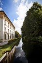 New Schleissheim palace and the canal delimiting the park