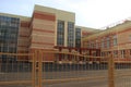 New school building. Modern school for a large number of students Royalty Free Stock Photo