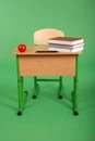 New school desk and chair Royalty Free Stock Photo