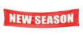 New season concept on the red banner Royalty Free Stock Photo