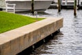 New seawall made of concrete south florida