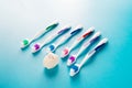 New set toothbrushes. Royalty Free Stock Photo
