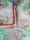 New Sewage Pipe Connected to an Old one