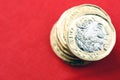 New UK One Pound Coin Currency Royalty Free Stock Photo