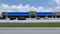 The New Shopping Strip Center is nearly ready to open Royalty Free Stock Photo